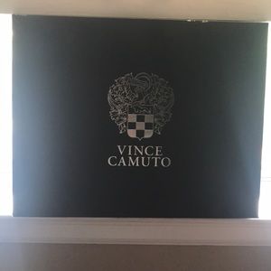 Vince Camuto black buttery grain tumble boots